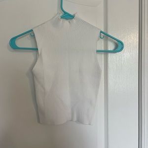 White cropped tank top